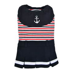 Платье для собак Puppia Nautical, женский, синий, M, длина спины 26 см