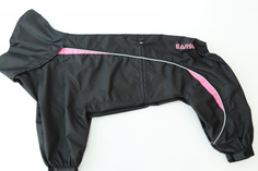 комбинезон для собак BARSU Стаффорд терьер, женский, черный, розовый, длина спины 48 см