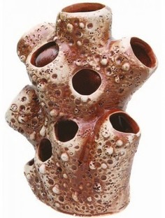 Декорация для аквариума, для террариума Орел Керамика Актиния большая, 15.5х12х20 см