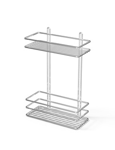 Полка в ванную TEKNO-TEL прямая LM005 2 яруса 25х11х37