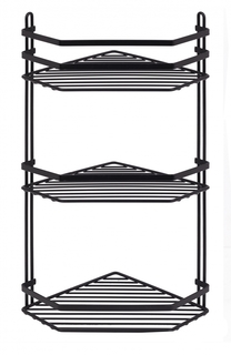 Полка в ванную TEKNO-TEL угловая ES076B 3 яруса 20х20х50