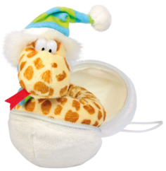 Игрушка мягкая Blue Bug Gifts Змея в яйце желтая, 10х8 см