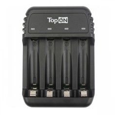 Зарядное устройство для аккумуляторных батареек TopON Black (TOP-CH500)