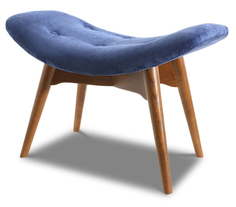 Оттоманка Contour, синий/коричневый I Modern