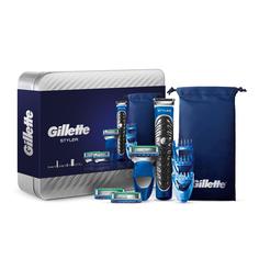 Подарочный набор Gillette Styler стайлер с 1 кассетой + 3 насадки + 2 касс. +сумочка-чехол