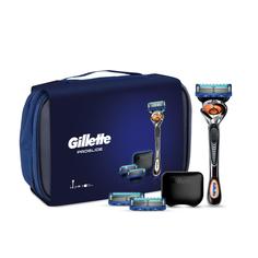Подарочный набор мужской Gillette Proglide бритва с 1 кассетой+2 касс.+чехол в косметичке