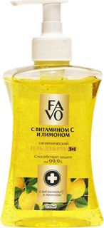 Антисептический гель для рук FAVO с витамином С и лимоном, 250 мл MD110