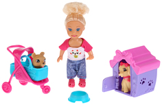 Кукла "Машенька", с питомцами, 12 см Карапуз