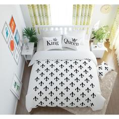 Комплект постельного белья, 1,5сп, СИРЕНЬ, Королевский дуэт
