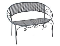 Садовая скамейка АЖУРНЫЙ ПРОВАНС овальная, металл, серая, 124х61,5х87,5см (Edelman)