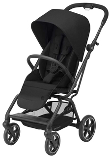 Коляска прогулочная Cybex Eezy S Twist+ 2 BLK Deep Black с дождевиком и бампером