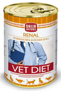 Влажный корм для кошек SOLID NATURA Vet Renal , курица, 340г