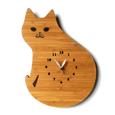 Настенные часы с оригинальным дизайном в форме кошке, Blonder Home CLOCK-09