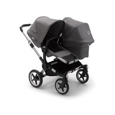 Коляска 2 в 1 для двойни Bugaboo donkey3 duo alu/grey melange/grey melange complete
