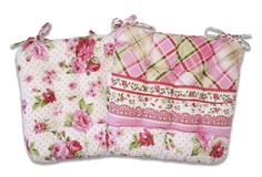 Подушка на стул 40х40 см, чехол рогожка,ST494,Розы Smart Textile