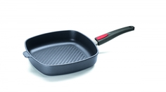 Сковорода-гриль литая квадратная Diamond Titan Best Induction 1628-1TBI h-7, 28x28 см, Woll