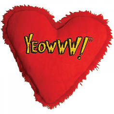 Игрушка для кошек ROSEWOOD мягкая с кошачьей мятой "Сердце YEOWWW", мультиколор