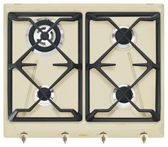 Встраиваемая варочная панель газовая Smeg SRV 864POGH Beige