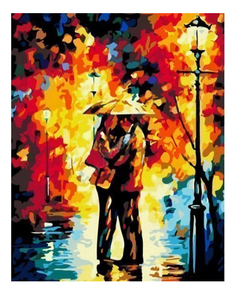 Раскраска по номерам Белоснежка "Поцелуй под дождем"