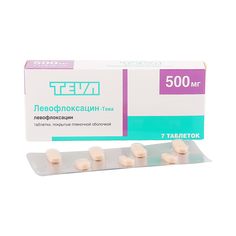 Левофлоксацин-Тева таблетки 500 мг 7 шт. Teva