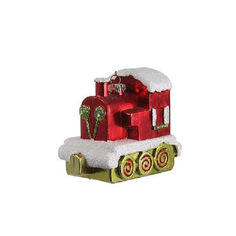 Елочная игрушка Царь Елка Красный Паровозик CDBL-12032 8 см 1 шт.