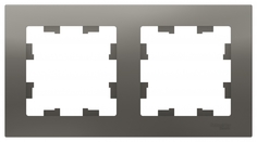 Рамка Schneider Electric AtlasDesign 2-ая Сталь