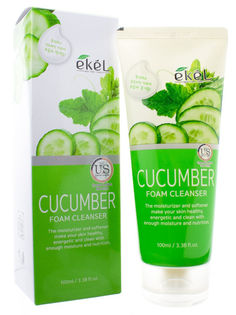 Пенка для умывания EKEL с экстрактом огурца Foam Cleanser Cucumber 100 мл