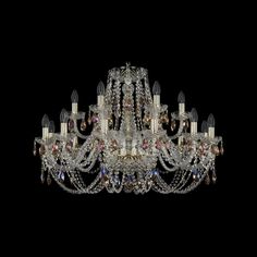 Хрустальная люстра 1406/12+6/300 G K777 Bohemia Ivele Crystal