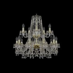 Хрустальная люстра 1410/10+5/240/2d G V0300 Bohemia Ivele Crystal