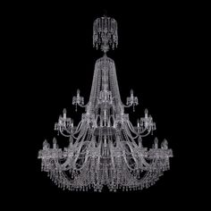 Хрустальная люстра 1410/20+10+5/530/XL-200/3d Ni V0300 Bohemia Ivele Crystal