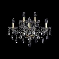 Хрустальное бра 1415B/3+2/200/XL G Bohemia Ivele Crystal