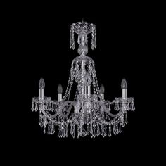 Хрустальная люстра 1403/5/195/XL-65 Ni Bohemia Ivele Crystal