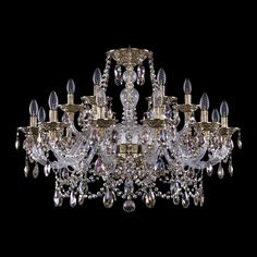 Хрустальная люстра 16111/12+6/300 G R801 Bohemia Ivele Crystal