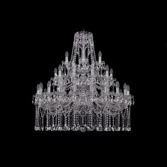 Хрустальная люстра 1413/20+10+5/360/3d Ni Bohemia Ivele Crystal