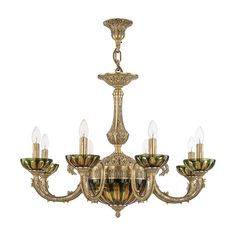 Хрустальная люстра 71109P/8/210 FP P Amber-Green/H-1H Bohemia Ivele Crystal
