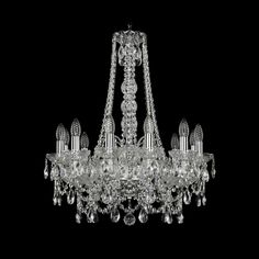 Хрустальная люстра 1411/12/195/h-70 Ni Bohemia Ivele Crystal