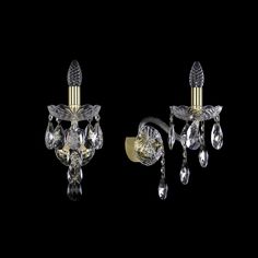 Хрустальное бра 1415B/1/165/XL G Bohemia Ivele Crystal