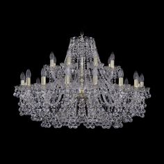 Хрустальная люстра 1409/16+8/360 G Bohemia Ivele Crystal
