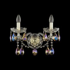 Хрустальное бра 1413B/2/165/XL G K777 Bohemia Ivele Crystal