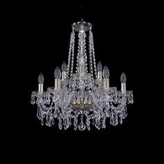 Хрустальная люстра 1403/6+3/195/h-60 G Bohemia Ivele Crystal