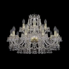 Хрустальная люстра 1409/10+5/240 G Bohemia Ivele Crystal