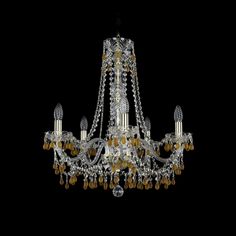 Хрустальная люстра 1410/5/195/h-60 G V1003 Bohemia Ivele Crystal