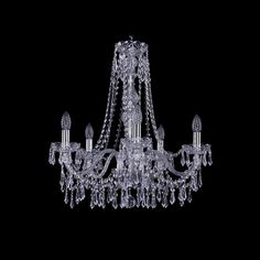 Хрустальная люстра 1403/5/195/h-60 Ni Bohemia Ivele Crystal