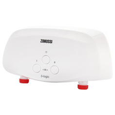 Водонагреватель проточный Zanussi 3-logic 5.5 T (кран) white