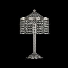 Хрустальная настольная лампа 19201L6/25IV Ni R Bohemia Ivele Crystal