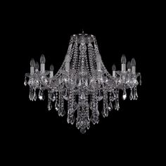 Хрустальная люстра 1415/12/300 Ni Leafs Bohemia Ivele Crystal