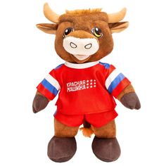 Мягкая игрушка SOFTOY Бык в форме Красная машина, 30 см