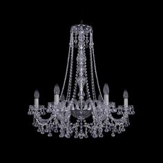 Хрустальная люстра 1409/6/240/h-75 Ni Bohemia Ivele Crystal