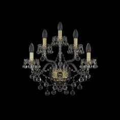 Хрустальное бра 1409B/2+2+1/195/XL G Bohemia Ivele Crystal