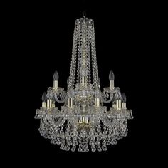 Хрустальная люстра 1409/10+5/195/h-83/2d G Bohemia Ivele Crystal